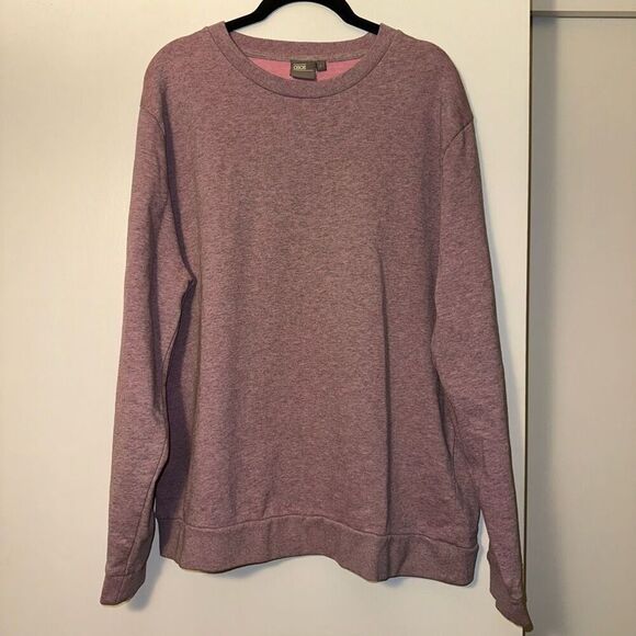 ASOS Women’s Heathered Pink Black Crewneck Sweatshirt Size Large NWT - Picture 1 of 11